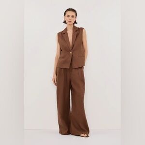 NWT dissh holden linen pants in fondant - us 4 / AUS 8